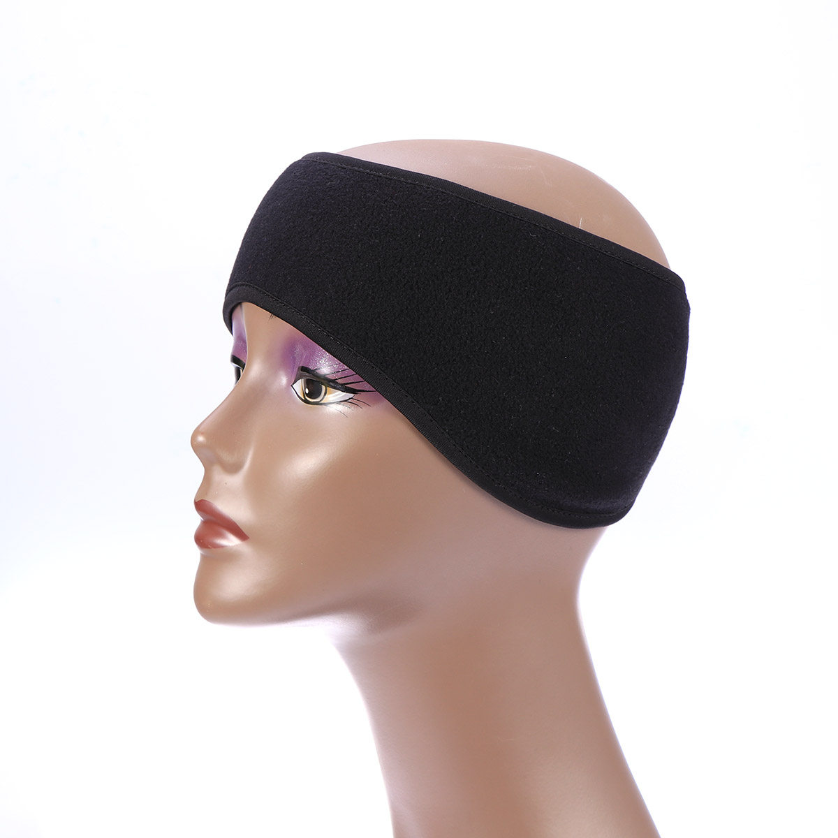 Fleece Ear Warmer Band - Унисекс черная зимняя повязка на голову