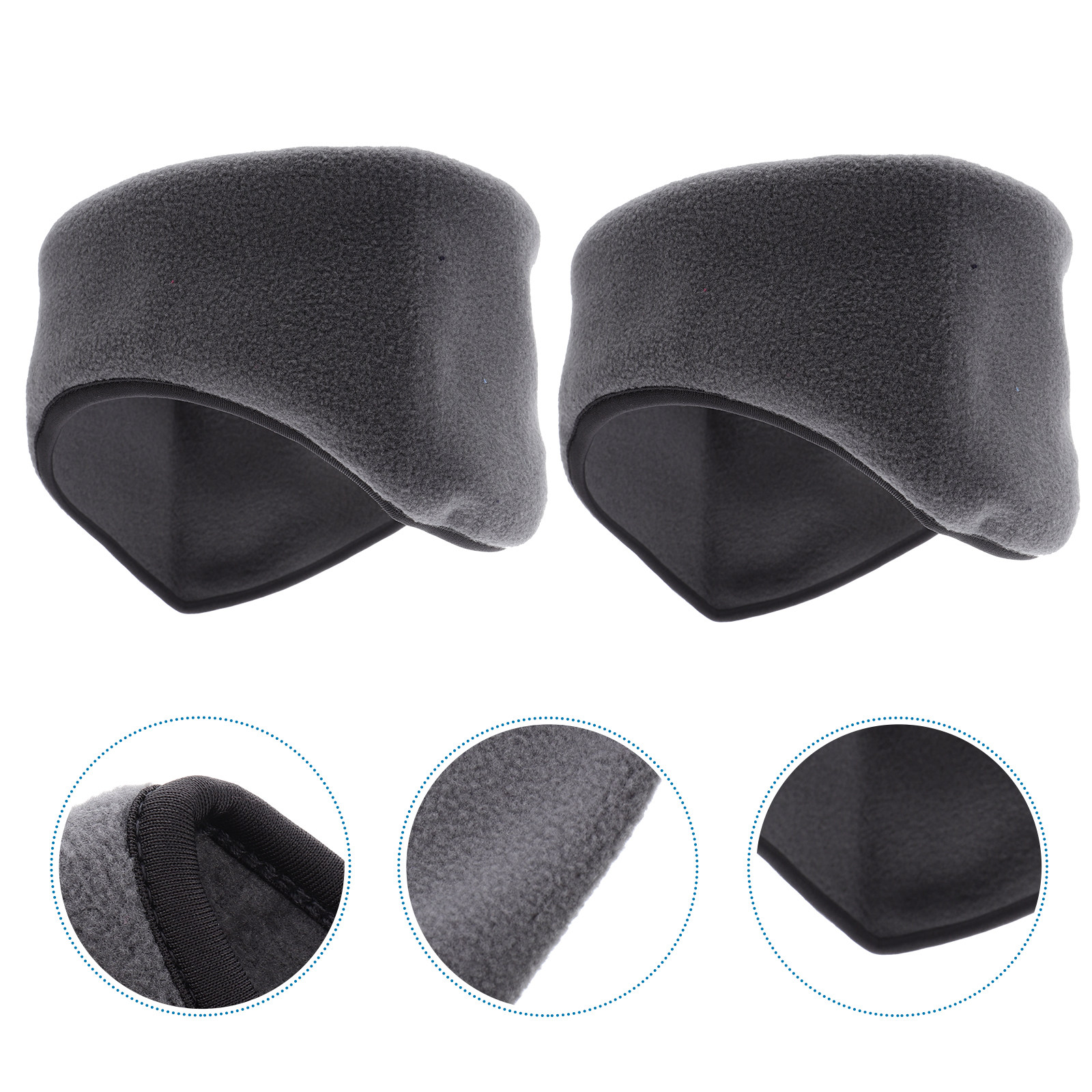 Fleece Ear Warmer Band - 2 шт. Теплые ветрозащитные повязки на