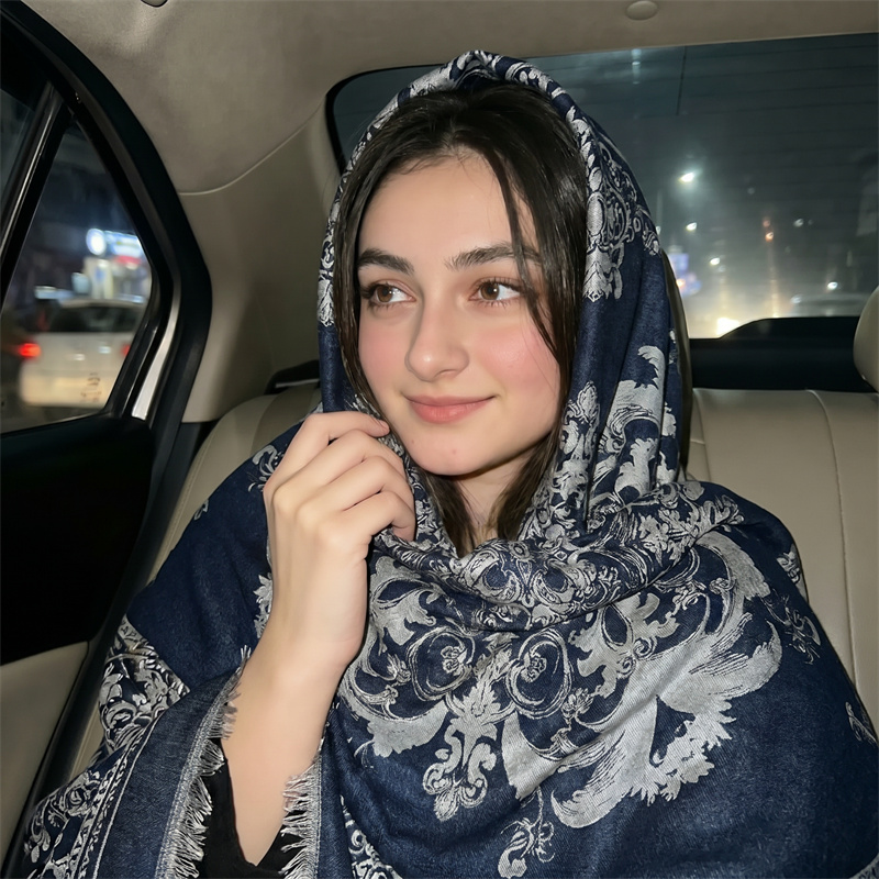 Роскошный хиджаб с барочным пр – обзор и цена Shawl Wrap Winter