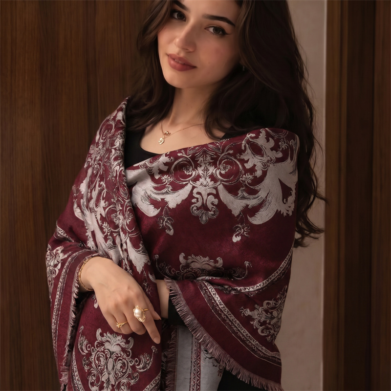 Роскошный хиджаб с барочным пр – обзор и цена Shawl Wrap Winter
