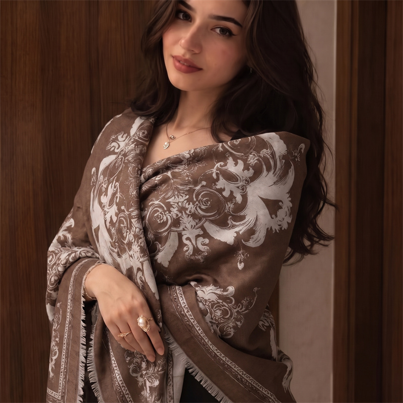 Роскошный хиджаб с барочным пр – обзор и цена Shawl Wrap Winter