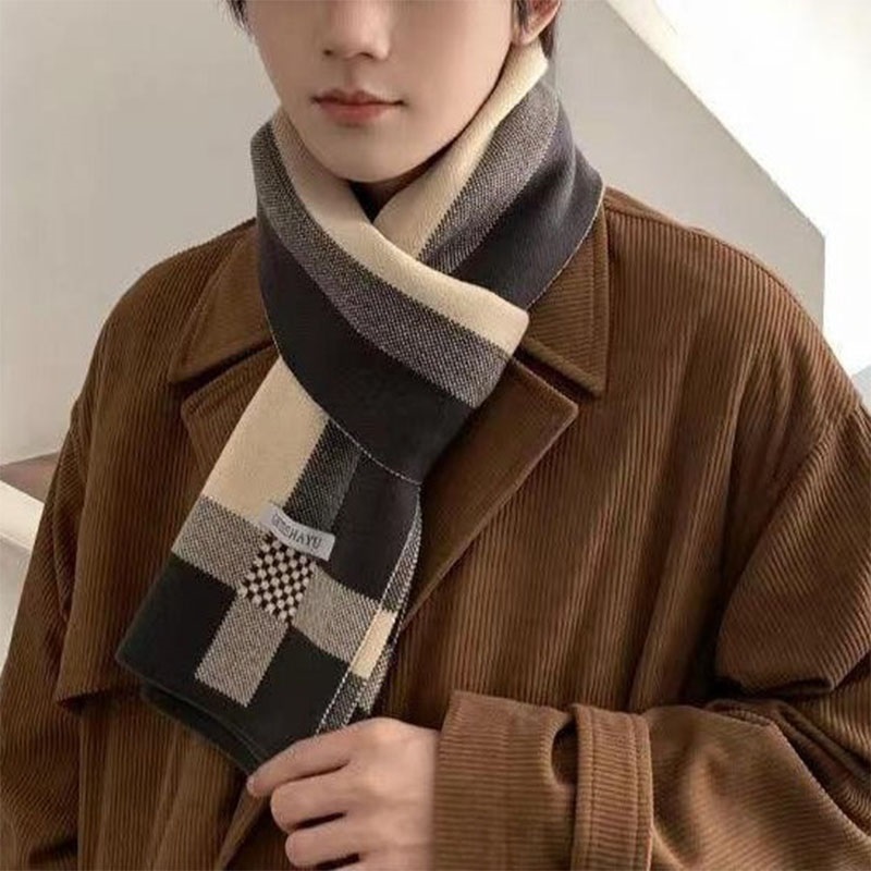 Новый зимний мужской шарф, сох – обзор и цена Wool Scarf Men