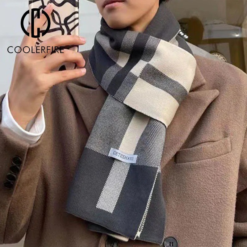 Новый зимний мужской шарф, сох – обзор и цена Wool Scarf Men