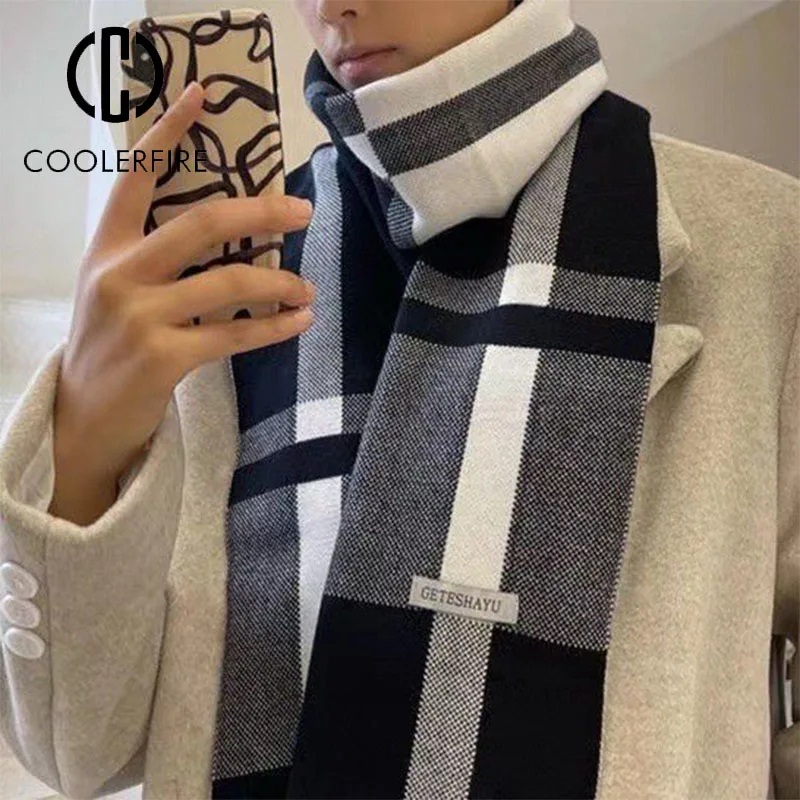 Новый зимний мужской шарф, сох – обзор и цена Wool Scarf Men